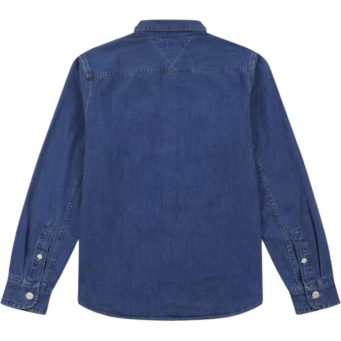 Рубашка мужская Blue Lapel Moderate Denim Tommy Hilfiger — фото 3