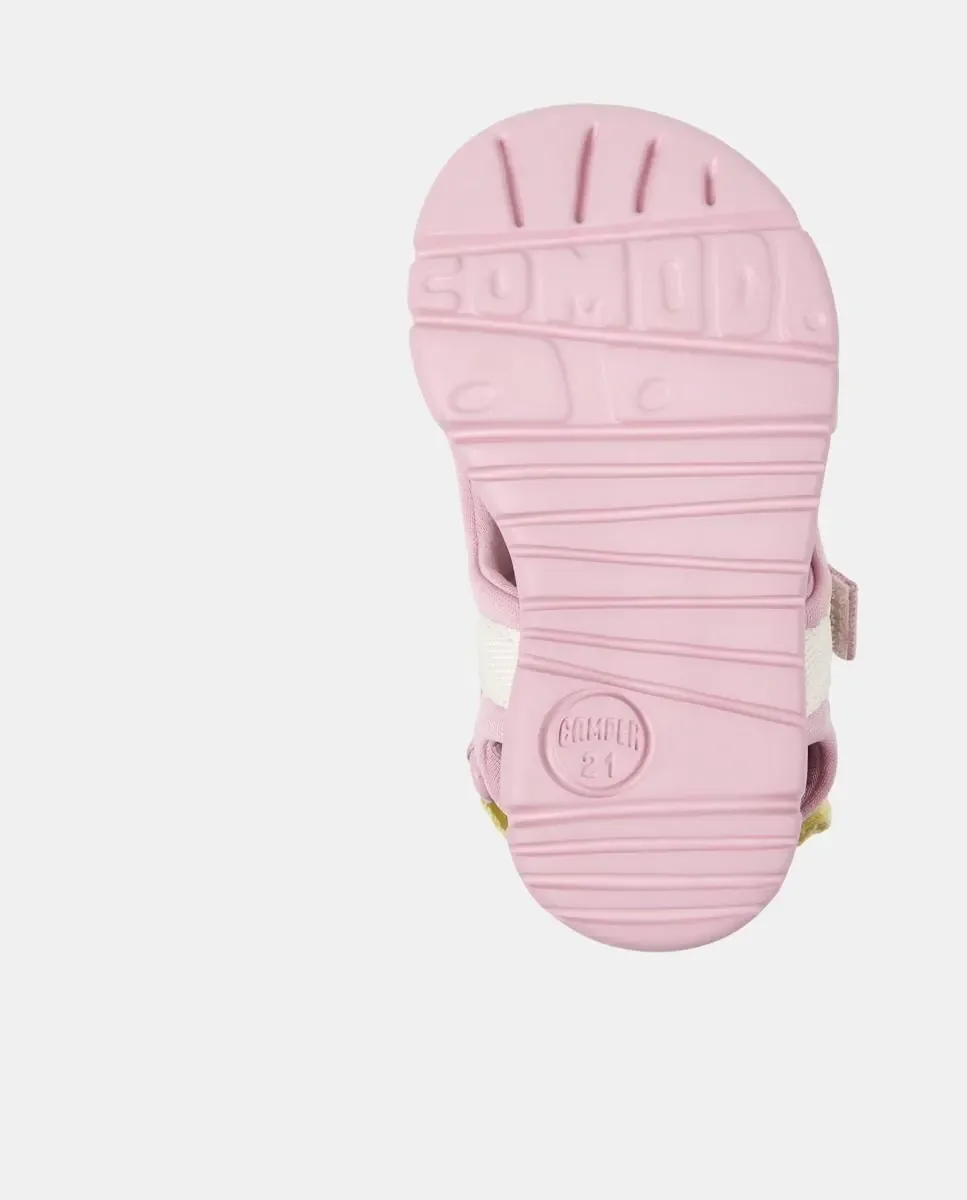 Сандалии для девочек Camper Oruga Sandal, асимметричные, розовый — фото 4