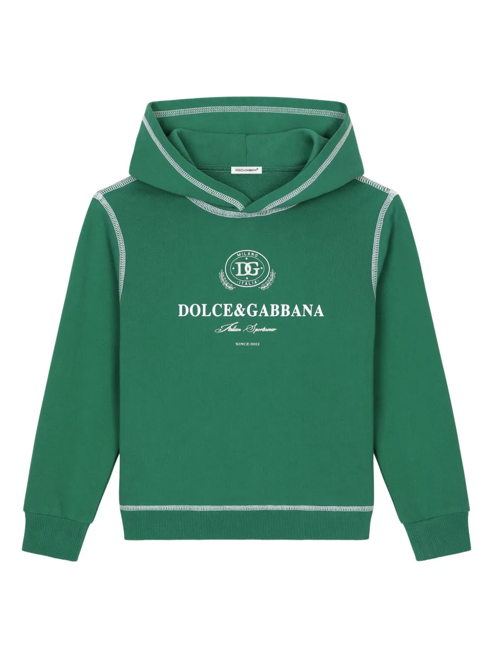 

Худи с вышитым логотипом Dolce & Gabbana Kids, зеленый