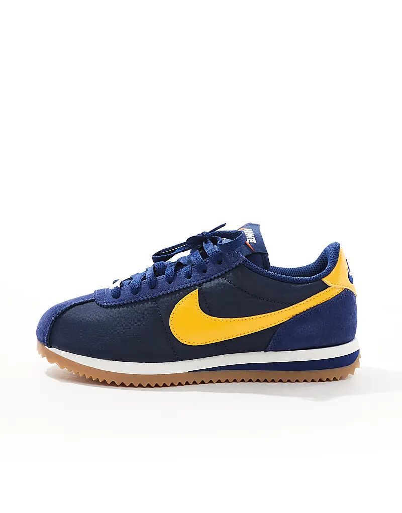 Кроссовки Cortez TXT темно-синего и желтого цветов Nike — фото 2