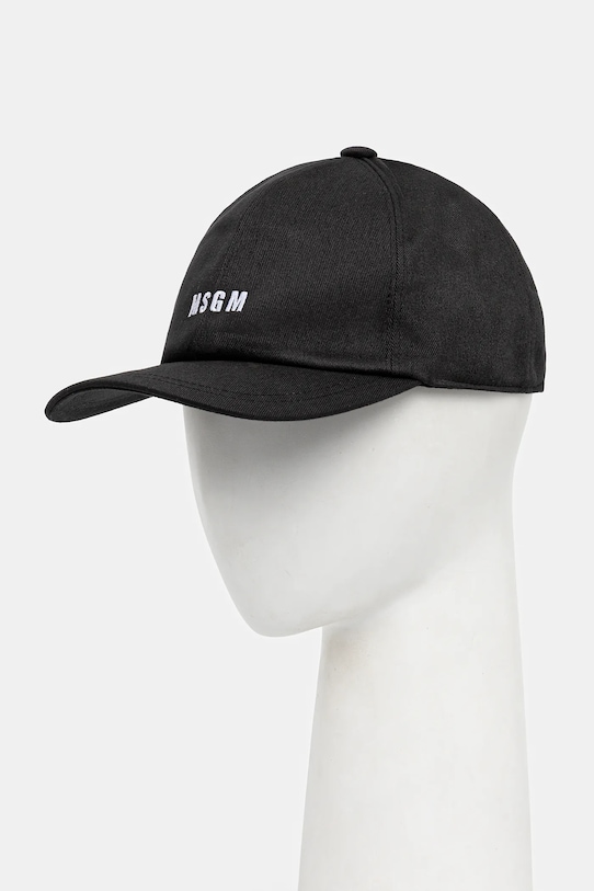 

Хлопковая кепка с козырьком Msgm, черный
