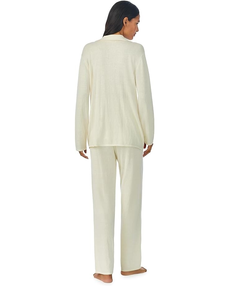 

Пижамный комплект LAUREN Ralph Lauren Cotton Cashmere Blend Notch PJ Set, кремовый