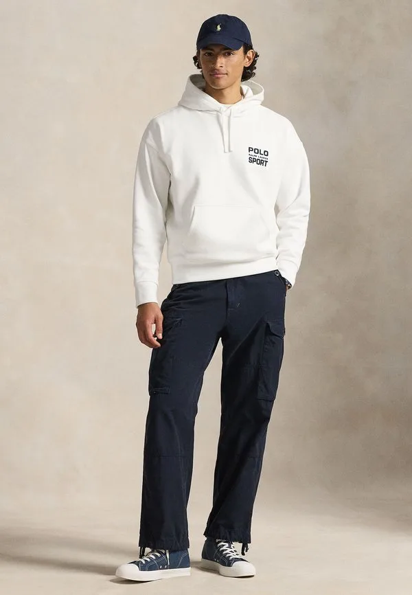 Толстовка-Поло свободного кроя из флиса Polo Ralph Lauren, White — фото 2