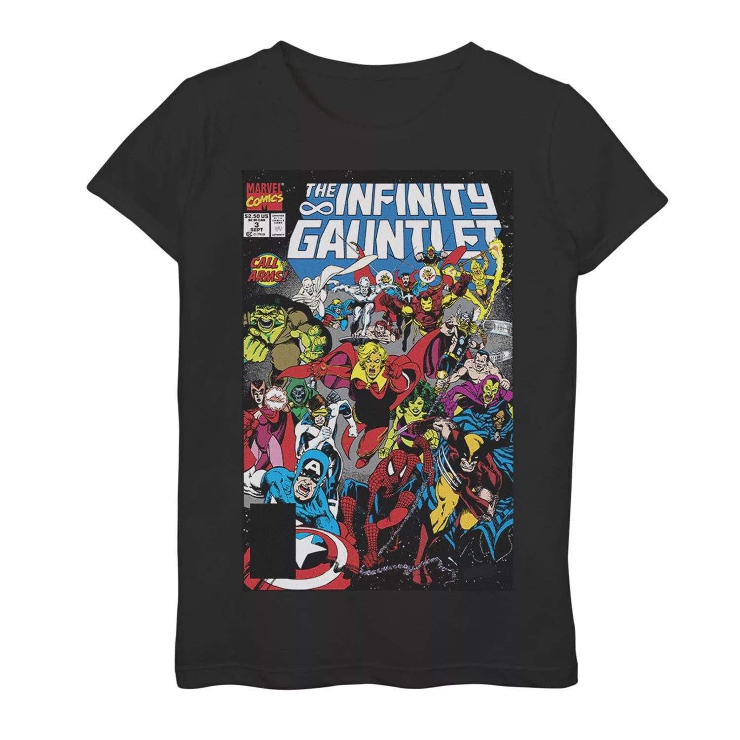 

Эксклюзивная винтажная футболка с рисунком комиксов Marvel D23 для девочек 7–16 лет Marvel