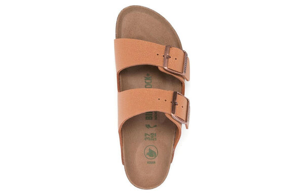 Тапочки arizona vegan birko-flor birkibuc sandals 'pecan' Birkenstock, оранжевый — фото 4