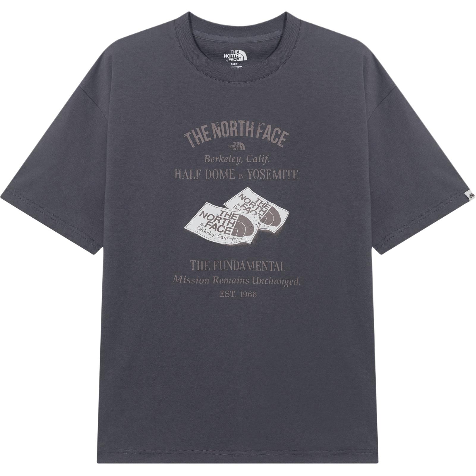 

THE NORTH FACE Футболка унисекс темно-серого цвета, Серый, THE NORTH FACE Футболка унисекс темно-серого цвета