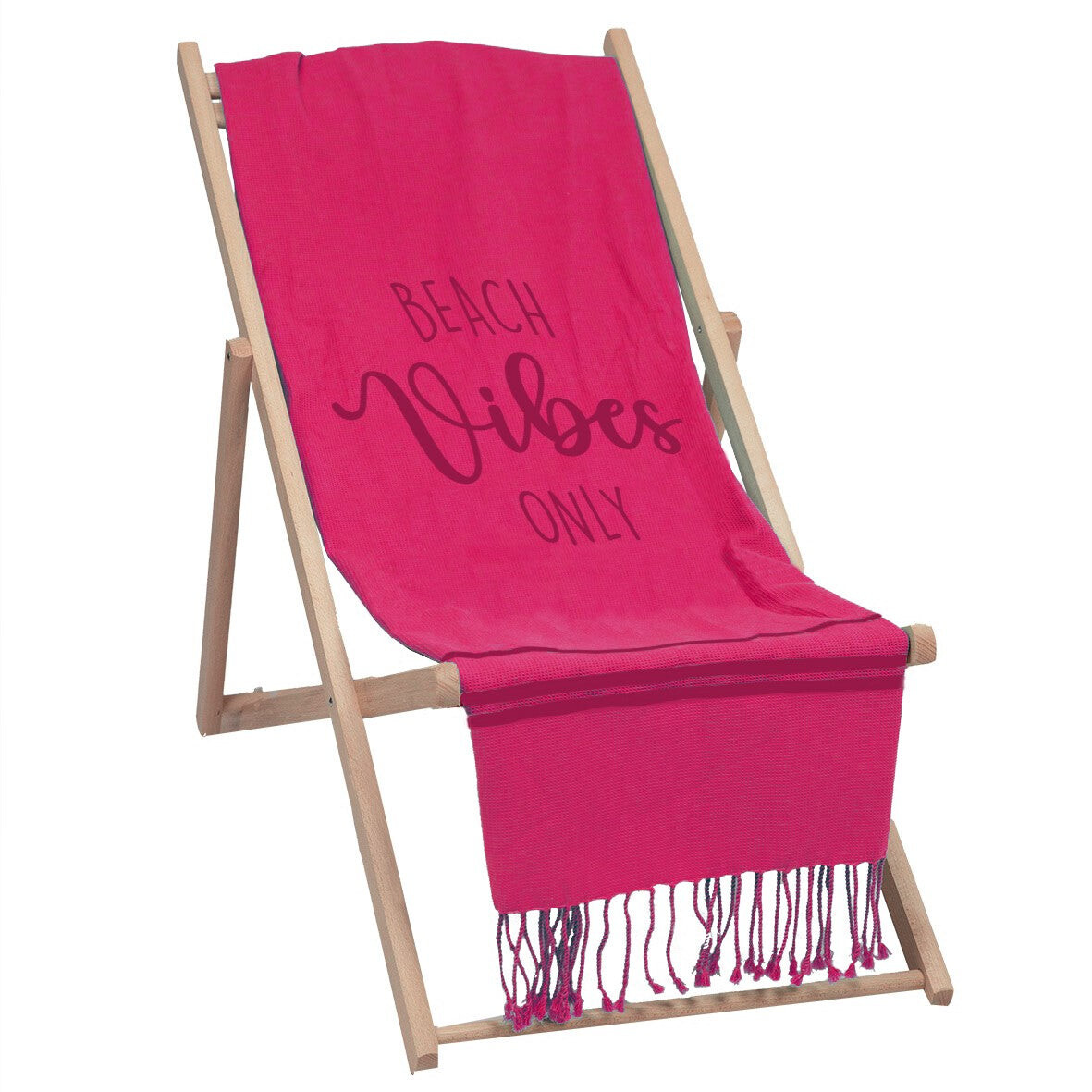 

Пляжное полотенце из чистого хлопка с сотами - Beach Vibes Marinette Saint-Tropez, цвет Fucsia