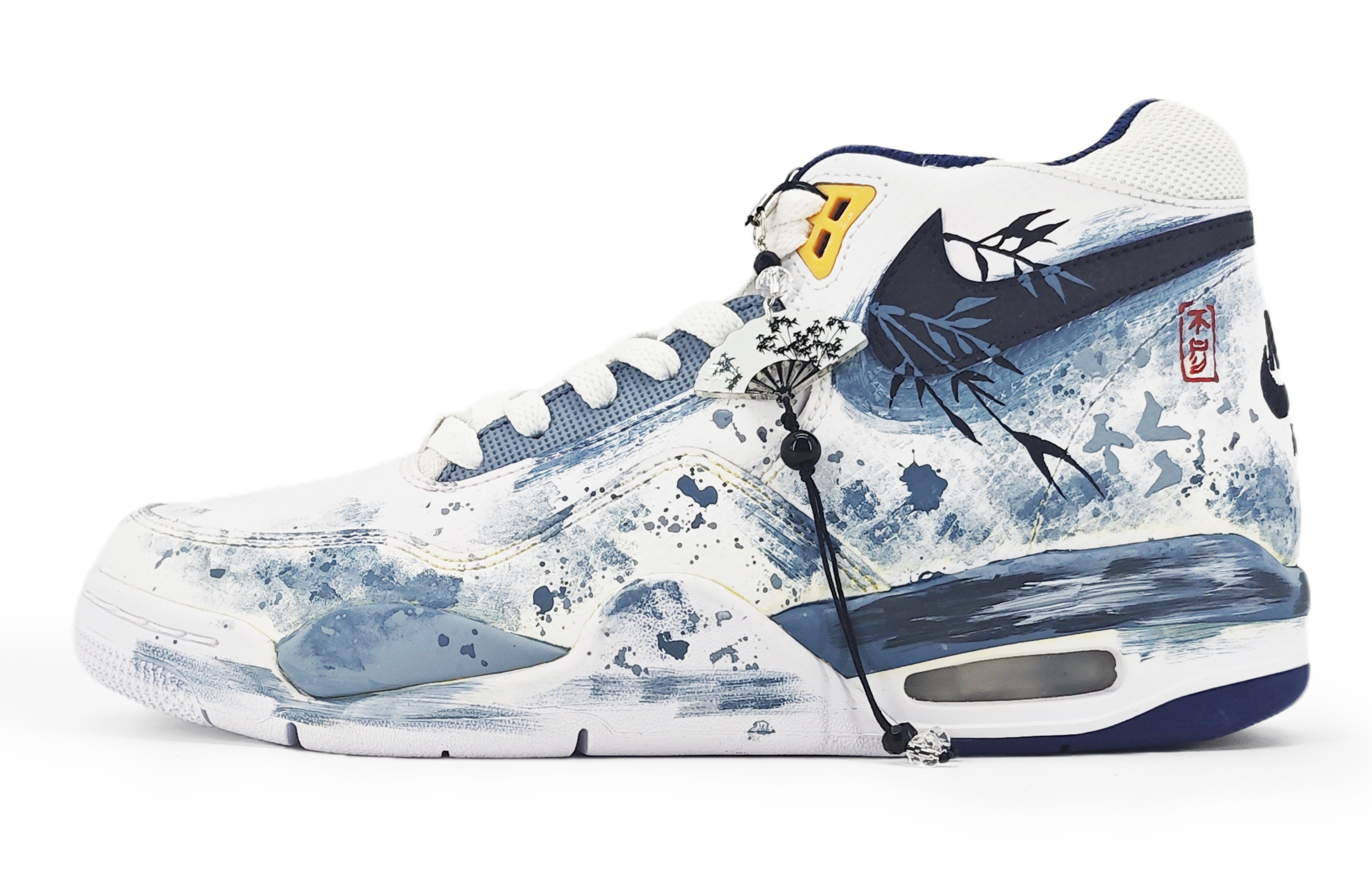 

Nike Баскетбольные кроссовки Flight Legacy с нескользящей подошвой, винтажные, синие, мужские