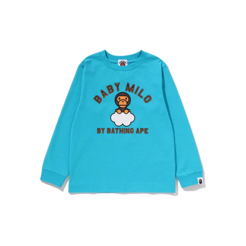 Футболка детская с принтом A Bathing Ape синяя