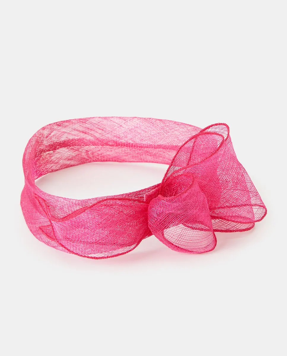 

Повязка на голову с тройным бантом Tout en Tete, цвет Fucsia