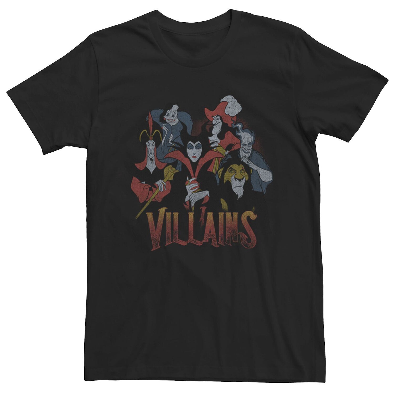

Мужская футболка Disney Villains Group в винтажном стиле Licensed Character