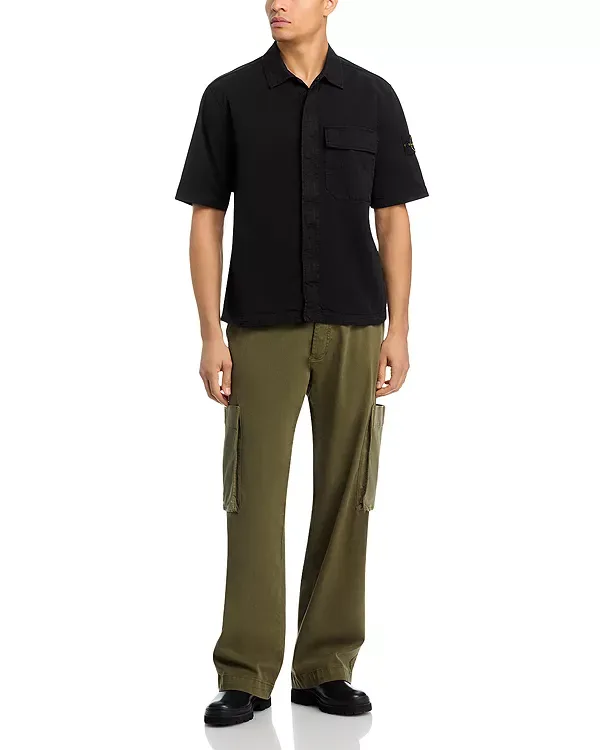Рубашка Camicia corta Stone Island, Black — фото 2