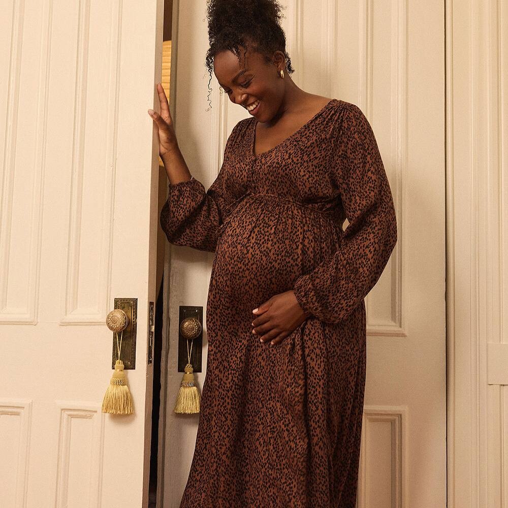 

Платье миди на пуговицах спереди Maternity Motherhood, цвет Cerise