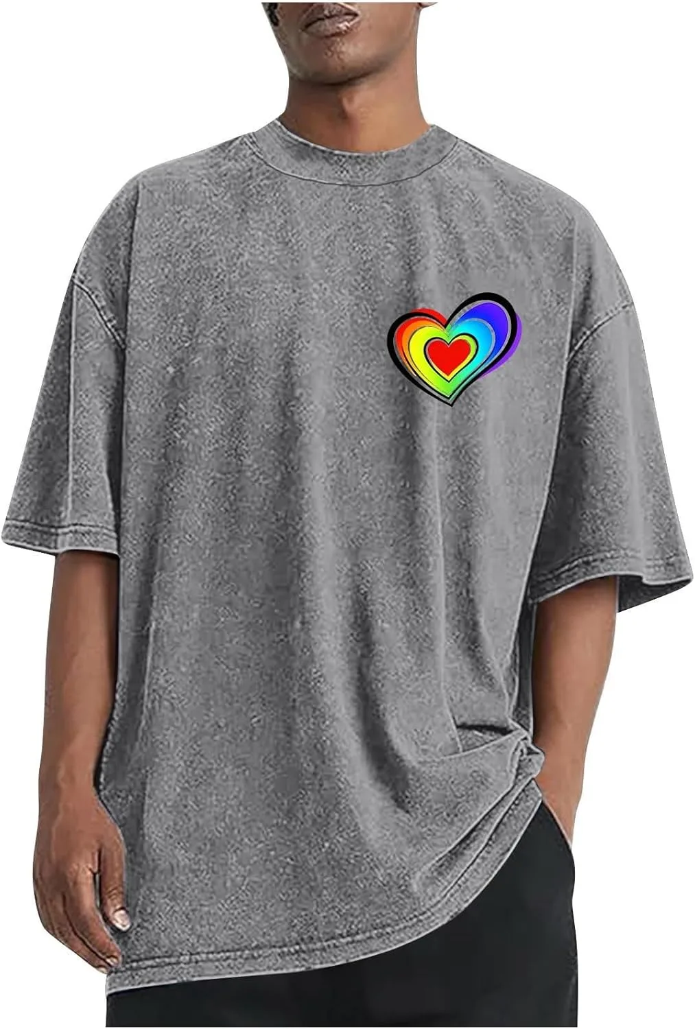 Мужская футболка с принтом Love Heart