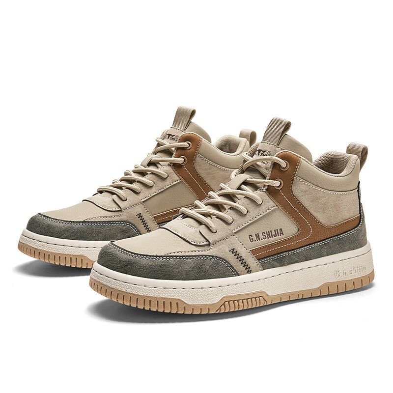 Кроссовки G.N.SHIJIA Skateboarding Shoes Men High-top, цвет Sand — фото 4