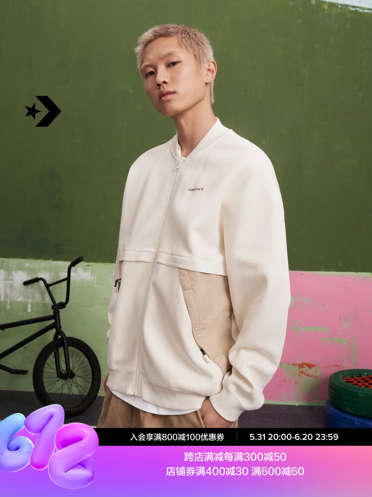 

Куртка бейсбольная Converse с вышитым логотипом, белый