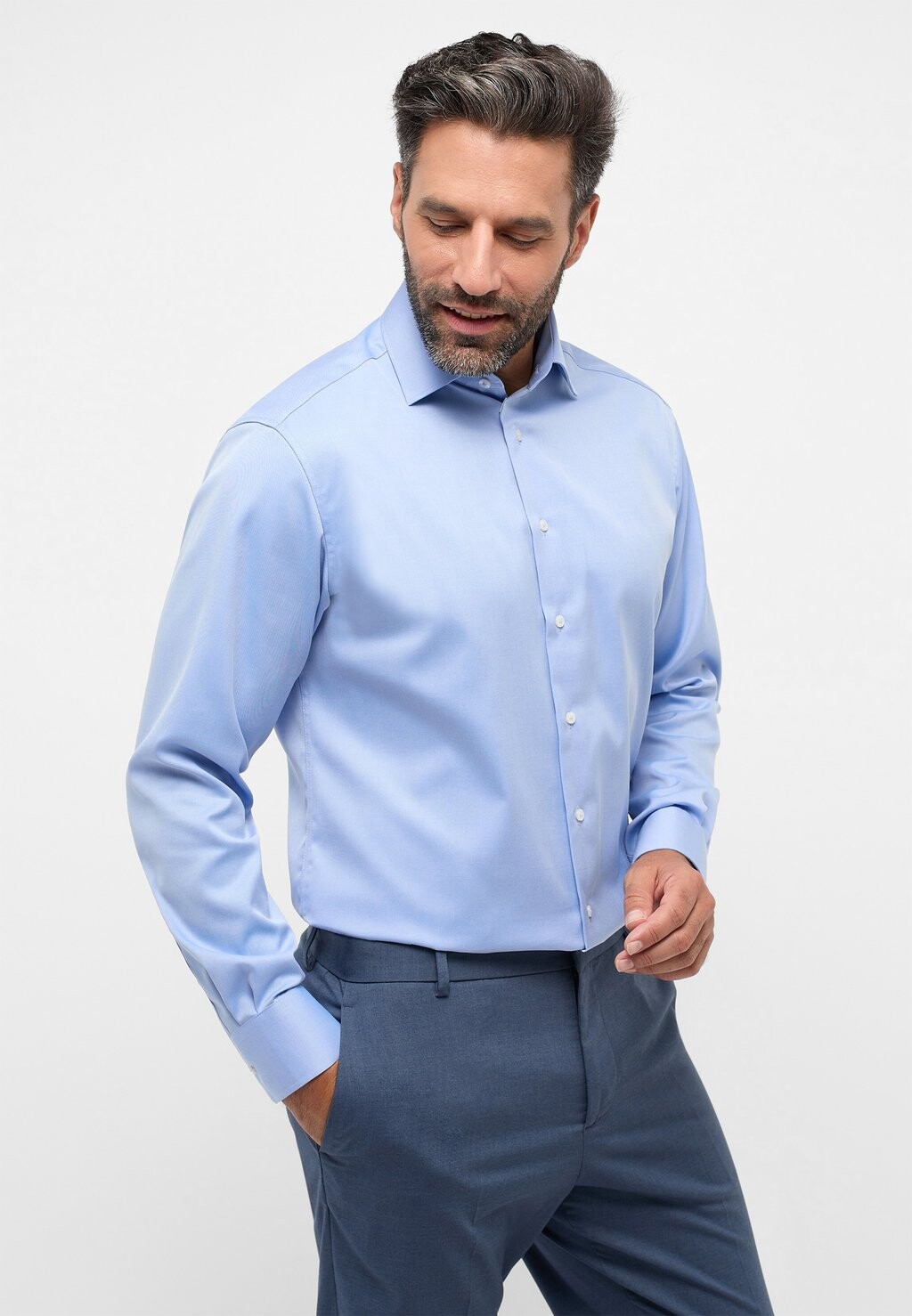 

Официальная рубашка COVER SHIRT MODERN FIT Eterna, синий