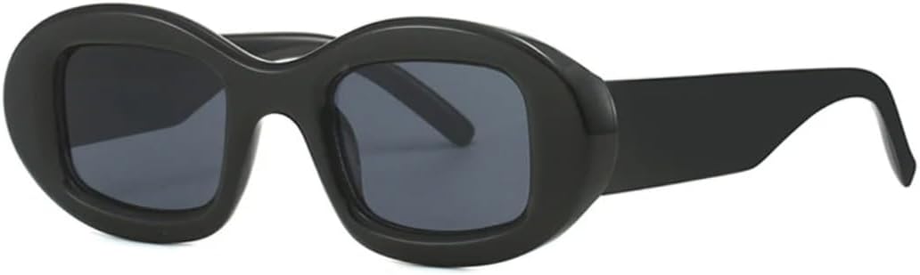 

Солнцезащитные очки для мужчин и женщин - защита UV400 - овальная оправа, линзы конфетных цветов, для занятий спортом на открытом воздухе и вождения DSVIGF, Black Gray