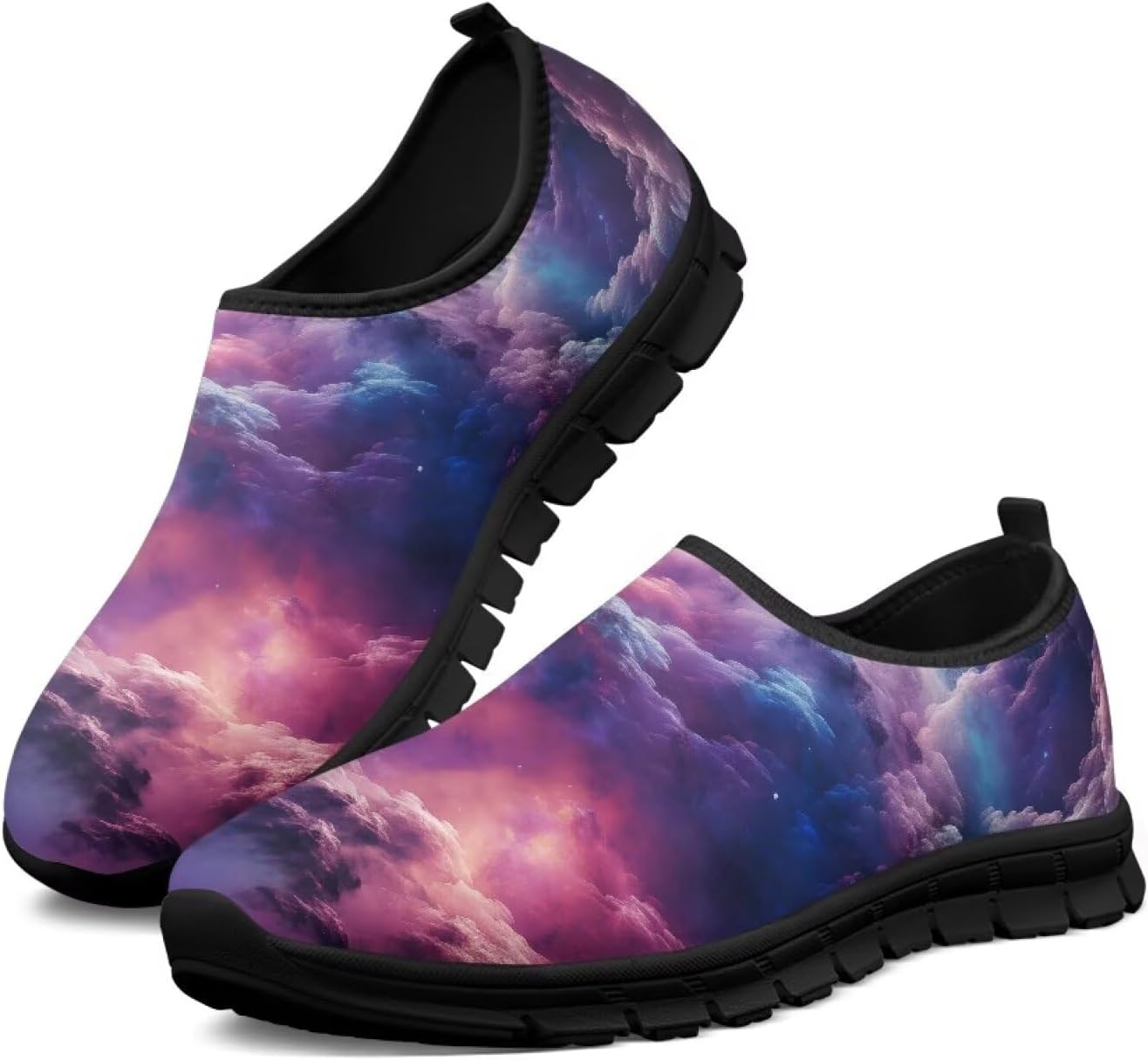 

Мужские модные кроссовки Hresuewn, низкие, с противоскользящей подошвой, повседневная обувь для мужчин, удобные для ходьбы, Colorful Sky