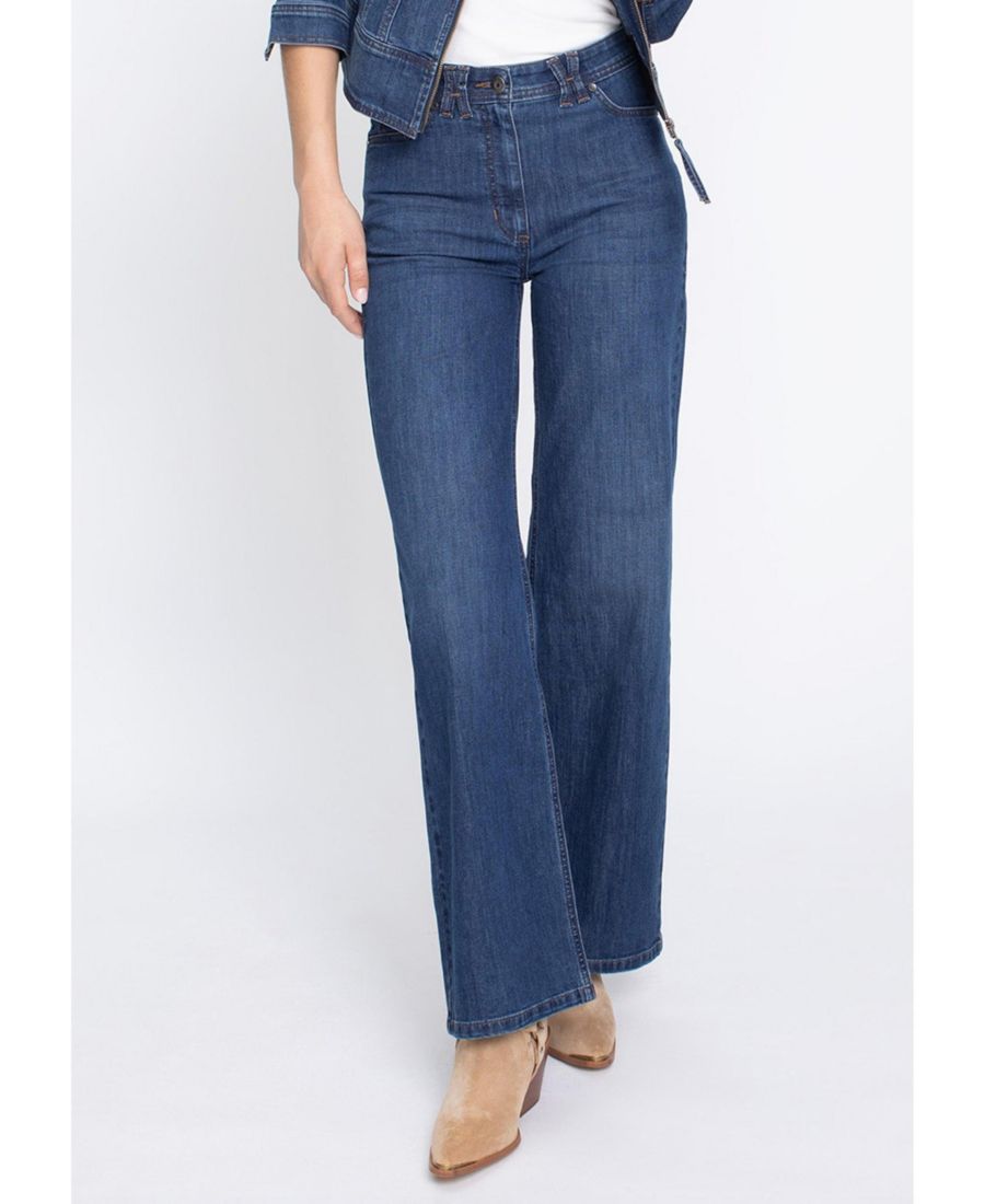

Женские джинсы Anna Fit с широкими штанинами Olsen, Blue denim