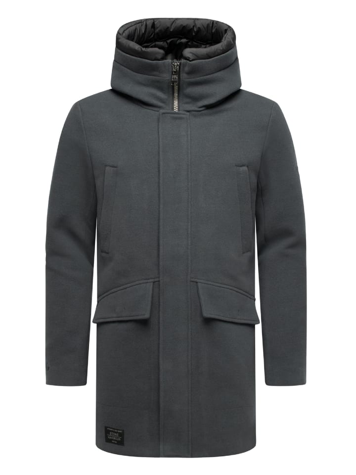 

Короткое пальто Fenroos XX антрацитового цвета STONE HARBOUR