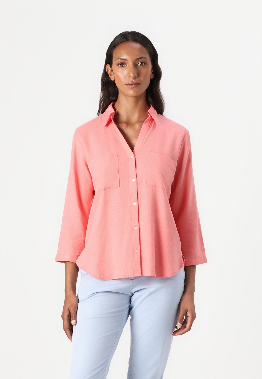

Блузка на пуговицах EASY SHAPE TOM TAILOR, розовый