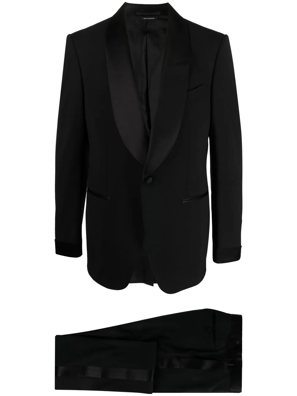 

Костюм с однобортным пиджаком строгого кроя TOM FORD, черный