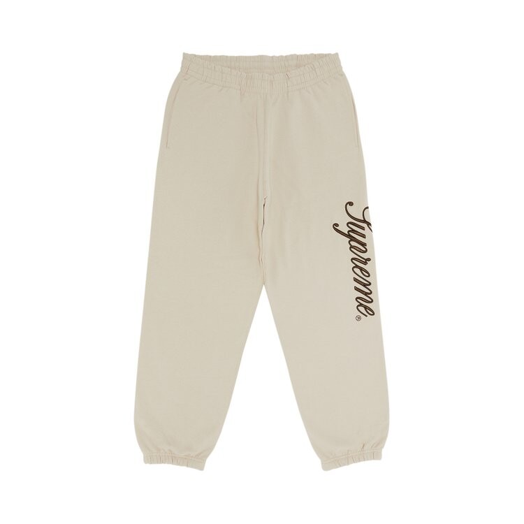

Спортивные брюки Supreme Embroidered Script Sweatpant, цвет Stone