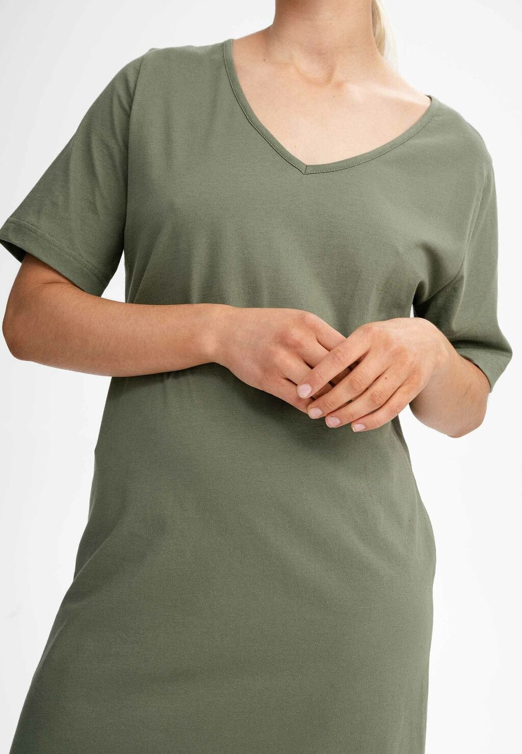 

Платье из джерси V-NECK JANITRA MELA, бронза