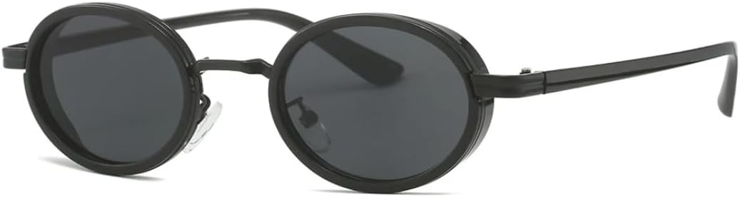 

Солнцезащитные очки с защитой UV400 | Маленькие овальные, в стиле панк, градиентная расцветка | для женщин и мужчин, для занятий спортом на открытом воздухе и путешествий DSVIGF, Black Grey