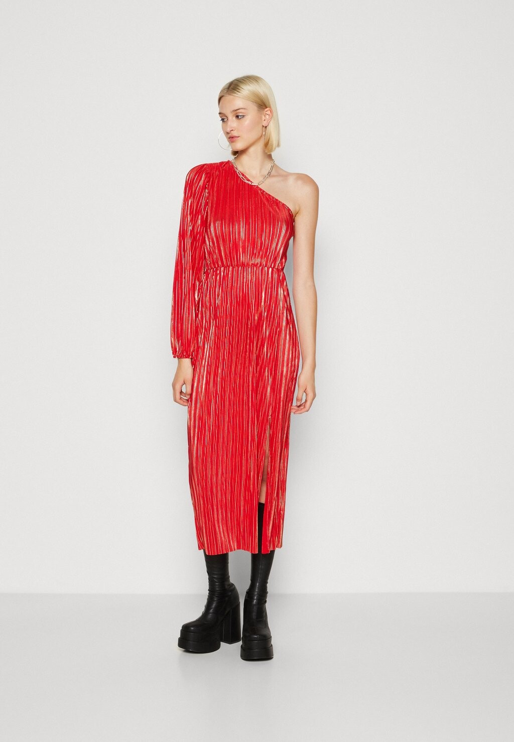 

Платье из джерси Yasoda Миди Платье YAS, цвет fiery red with gold
