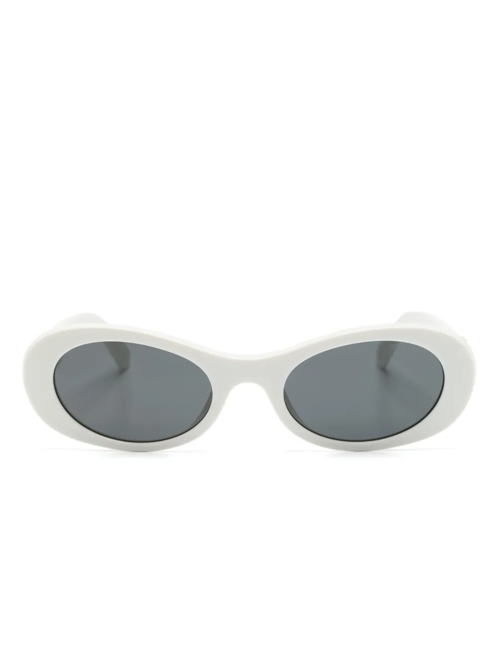 

Солнцезащитные очки Miu Glimpse в овальной оправе Miu Miu Eyewear, белый