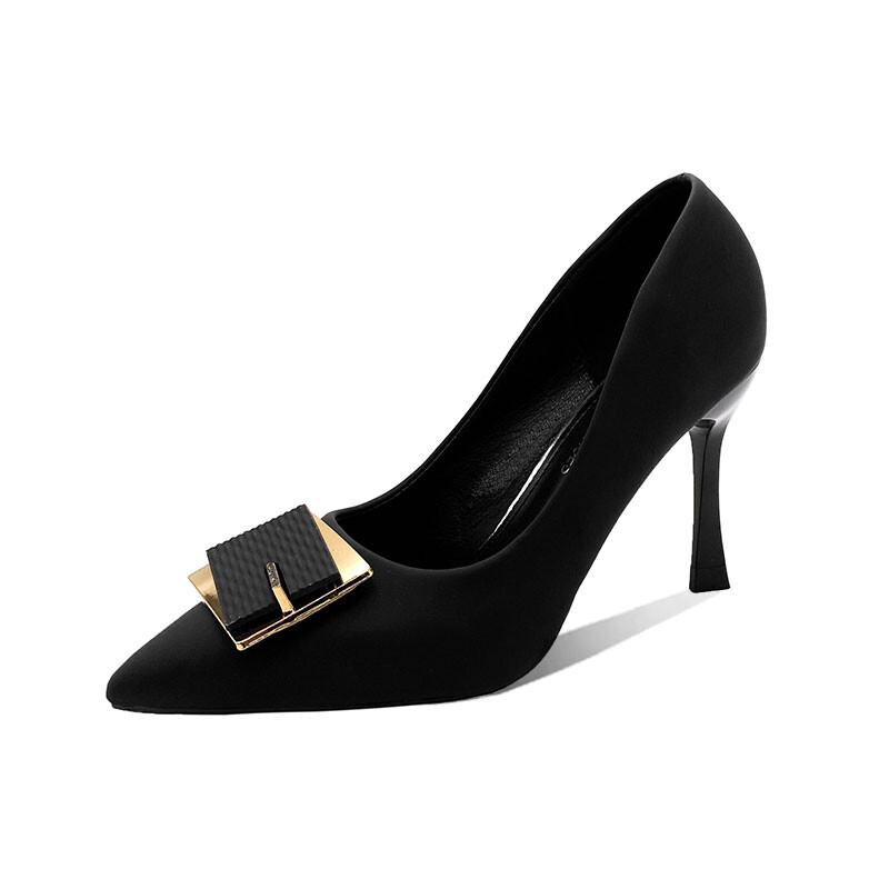 Туфли женские на высоком каблуке Lunnifeiya, цвет Black (5cm)