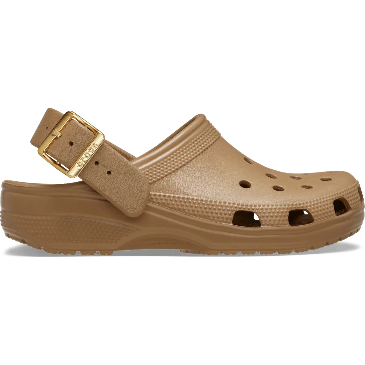 Классические металлические сабо с пряжкой Crocs, Sepia