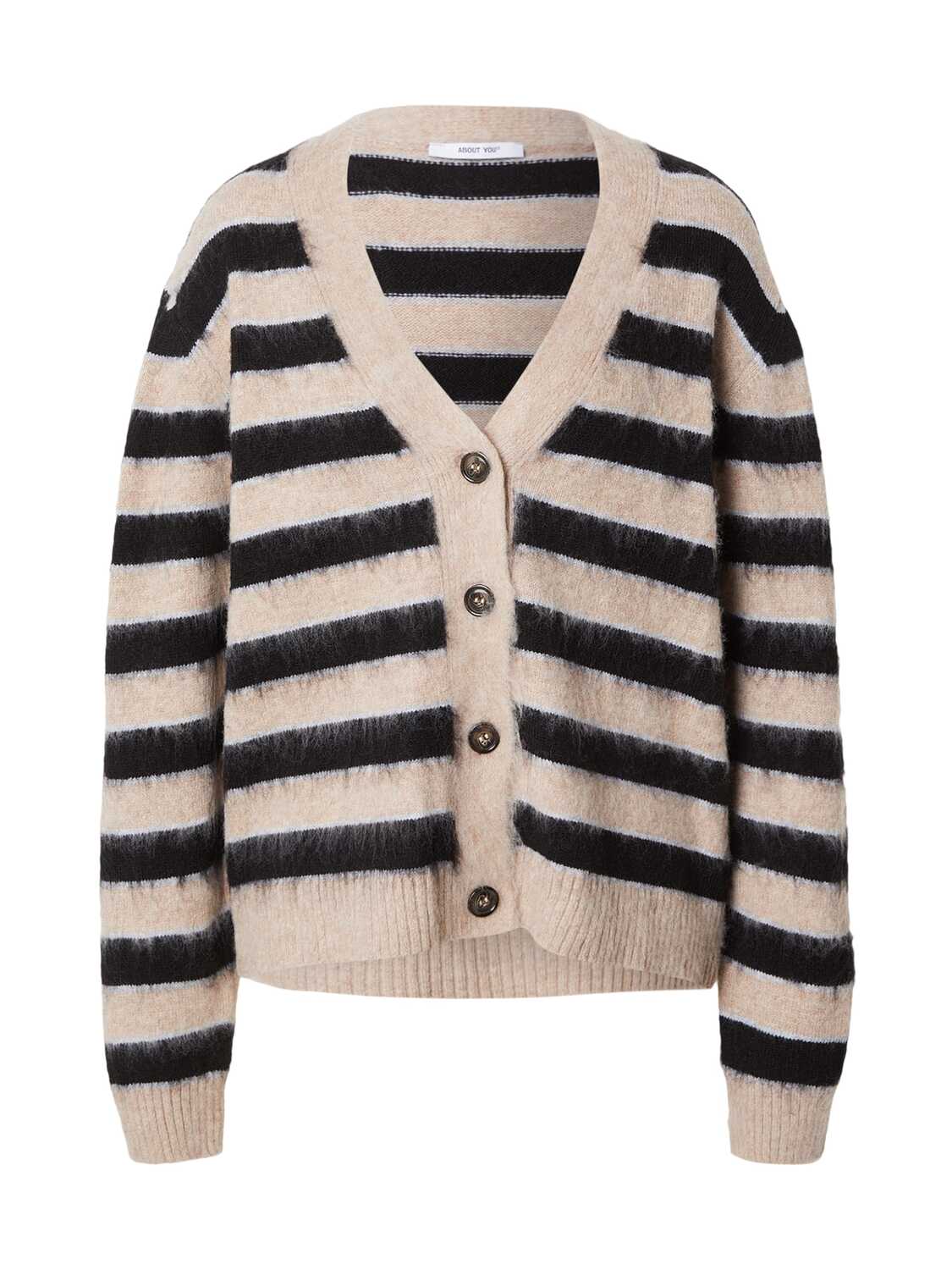 

ABOUT YOU Вязаный кардиган 'Frauke' в бежевом цвете