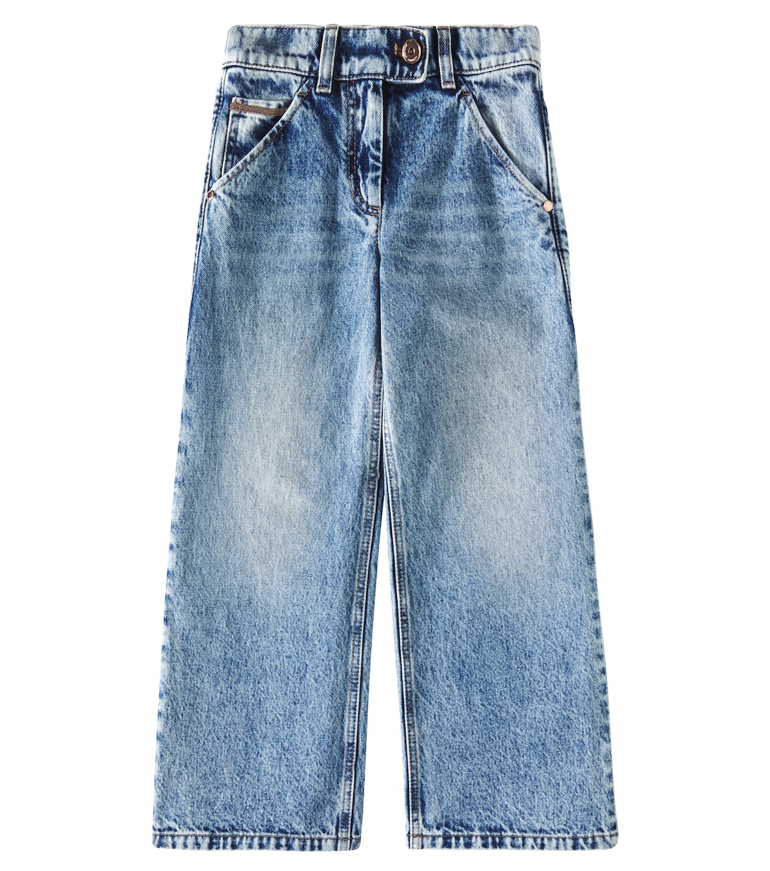 

Прямые джинсы Brunello Cucinelli Kids, Urban Denim
