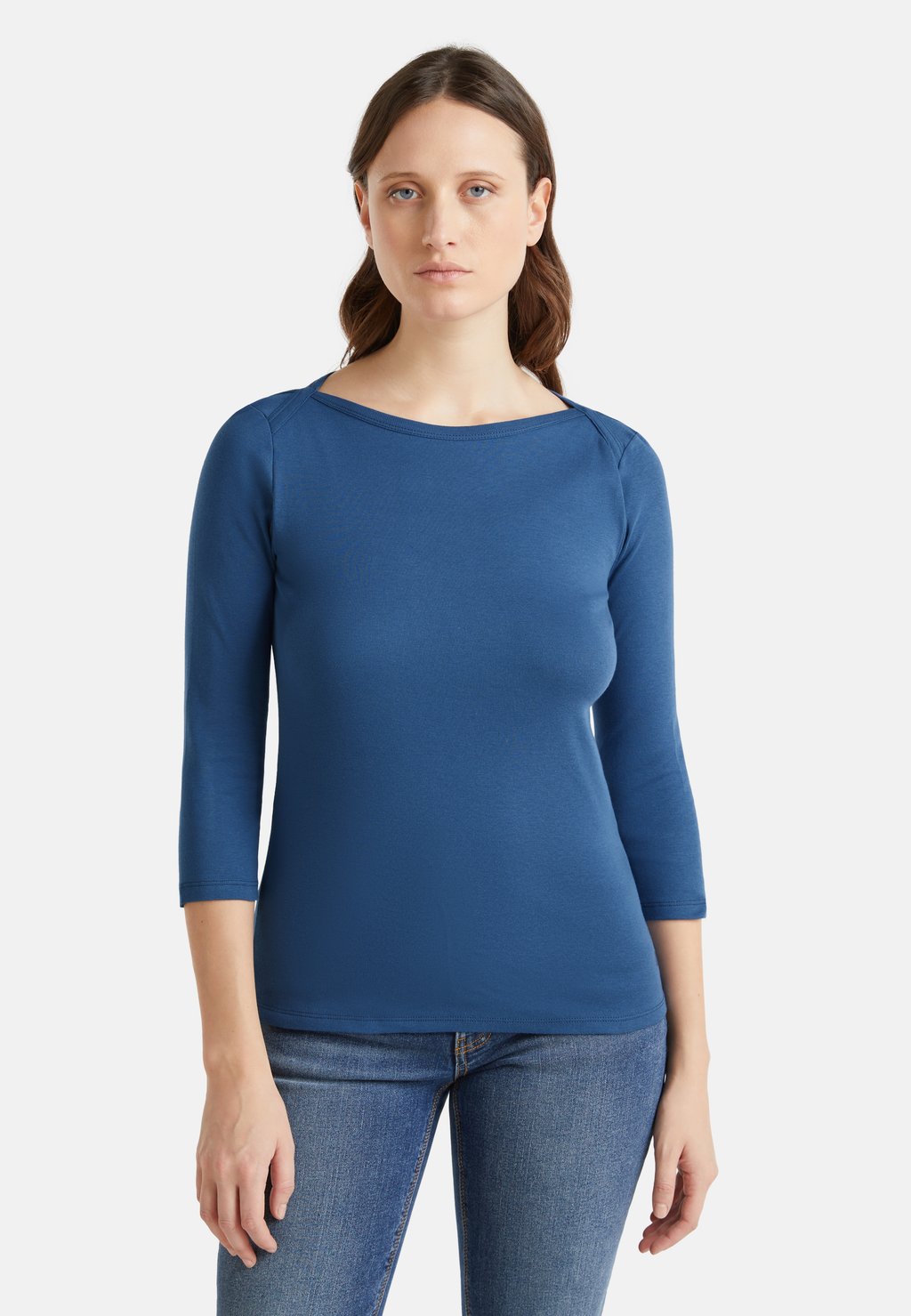 

Топ с длинными рукавами United Colors of Benetton, синий