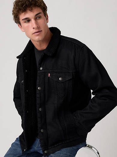 

Куртка водителя грузовика из шерпы типа III Levi's, цвет Berk - Black