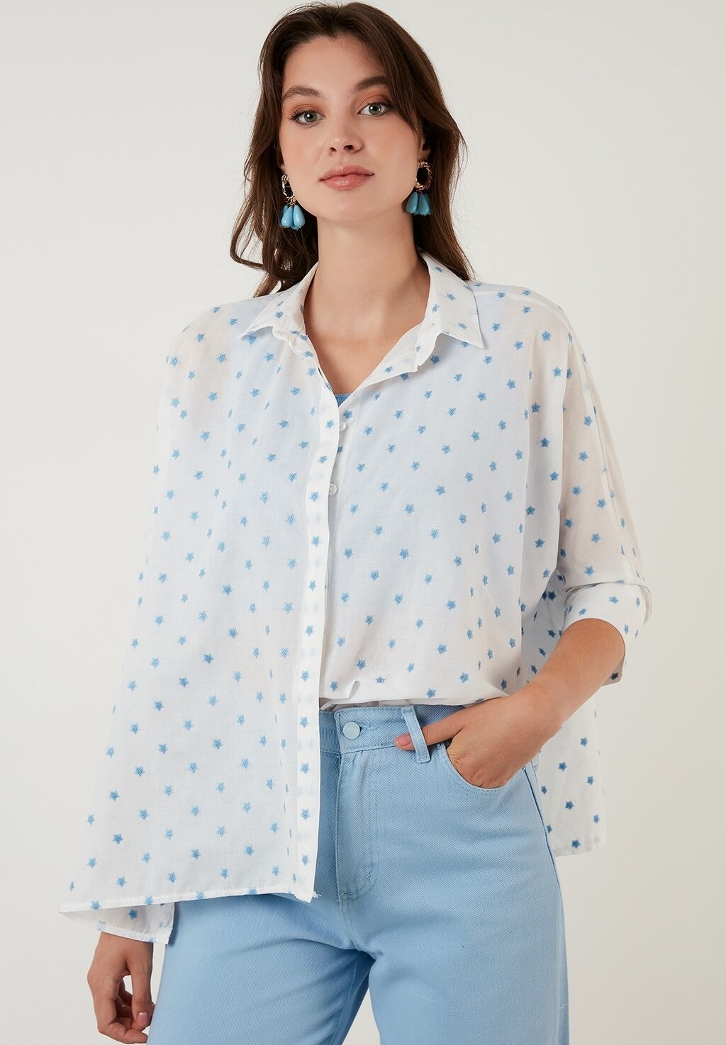 

Блузка-рубашка LELA, цвет blue