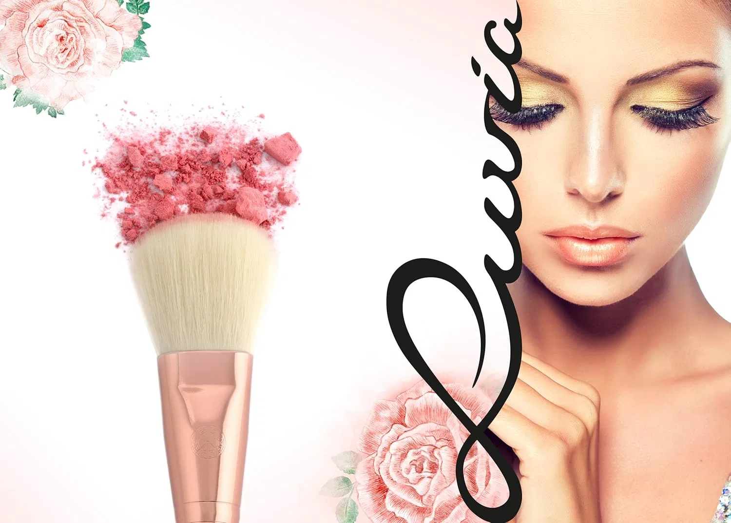 Кисть для румян «Prime Blush Brush E214» от Luvia Luvia Cosmetics, Nude/Rose Gold — фото 2