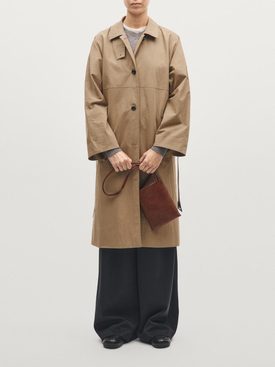 

Сумка через плечо из кожи наппа Massimo Dutti, коричневый