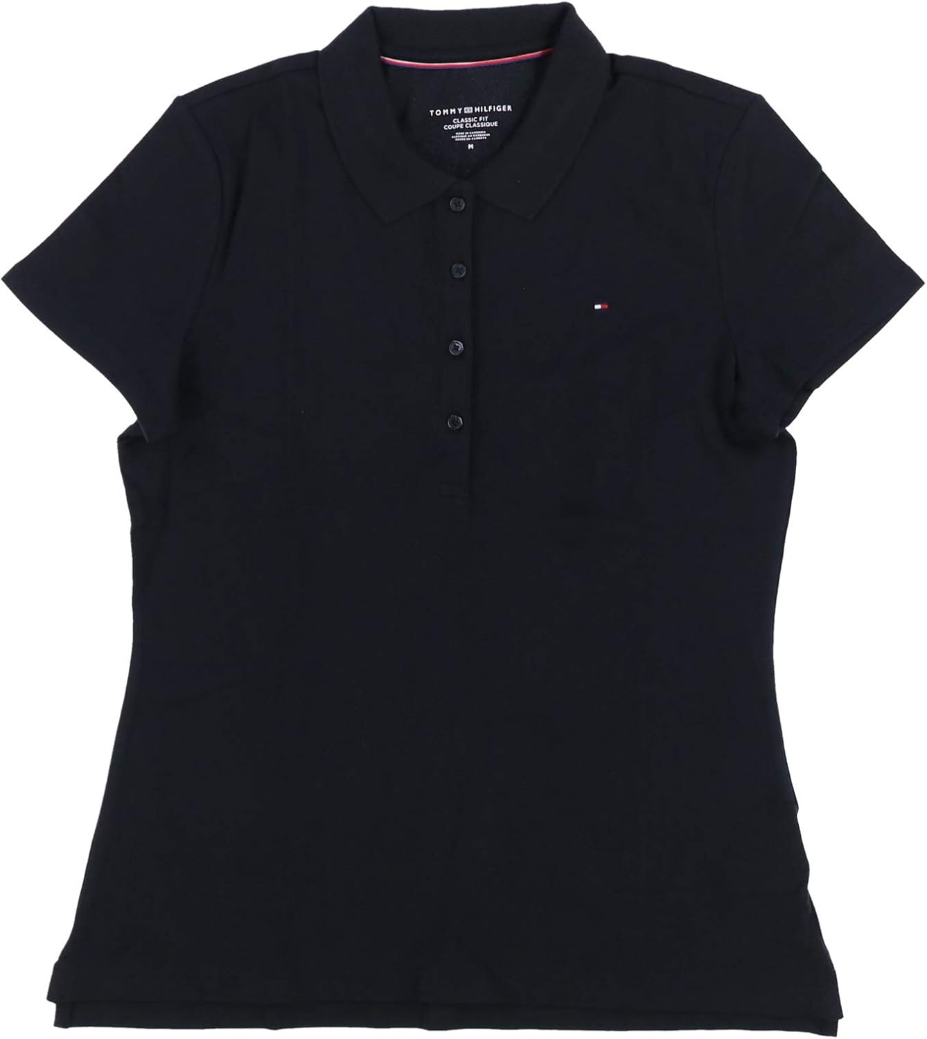 

Женская футболка-поло с логотипом Tommy Hilfiger Classic Fit, Tommy Black