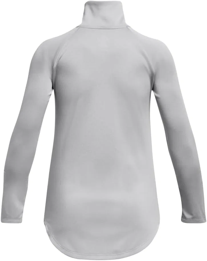 Худи на молнии для девочек Under Armour Tech Graphic Half Zip, серый — фото 2