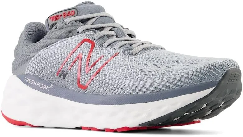 Мужские кроссовки для бега New Balance Fresh Foam X 840 V1, серый/красный