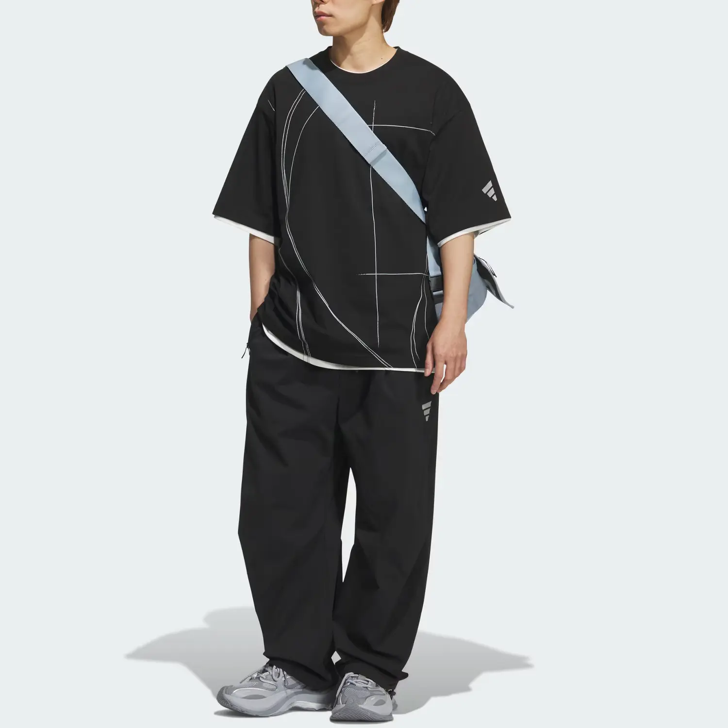 FOS SS25 Woven Траки Брюки Повседневные штаты мужские Adidas, черный — фото 3