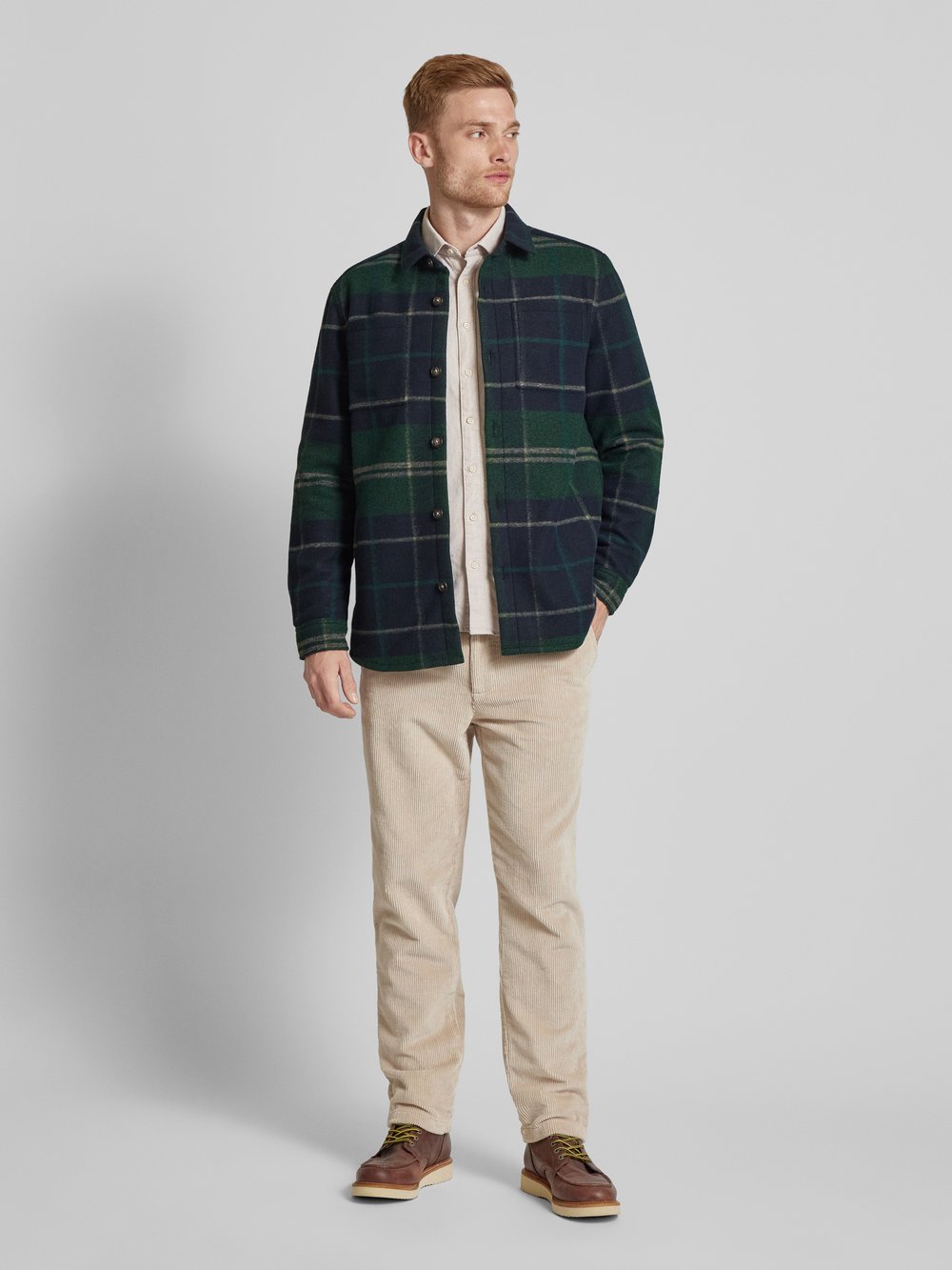 

Рубашка свободного покроя Tailored Fit с нагрудными карманами, модель «chapter» Barbour, зеленый