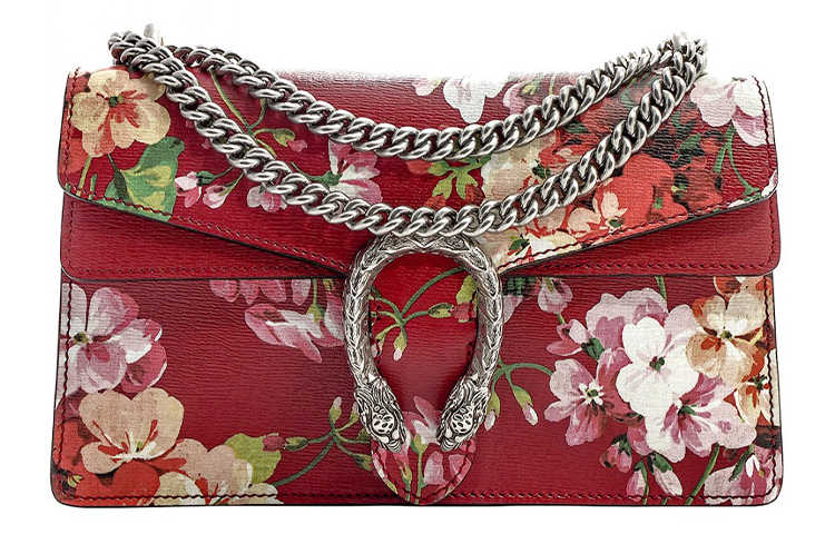 

GUCCI Кожаная наплечная сумка dionysus, кросс-боди женская red & floral