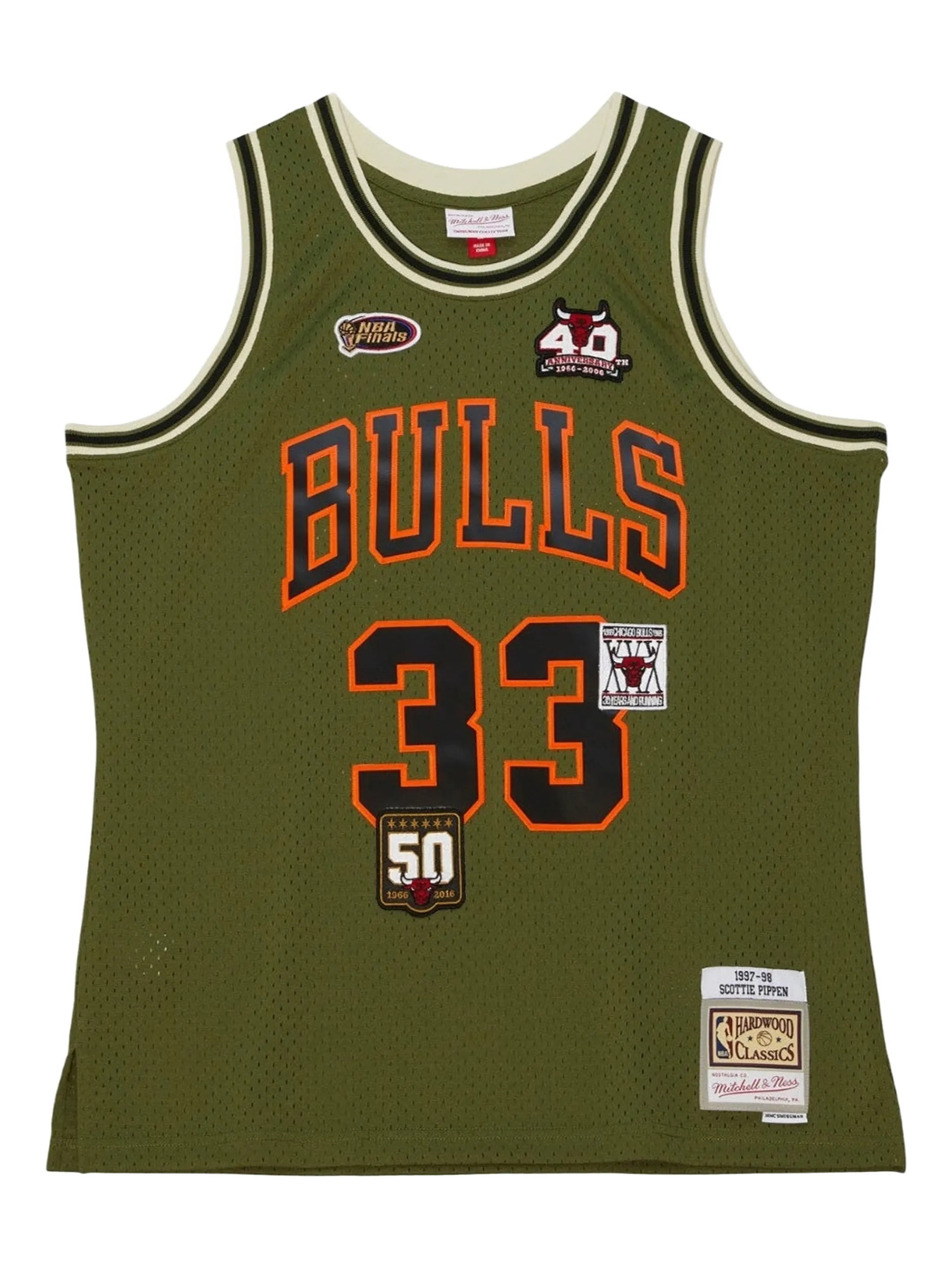 

Топ Swingman Chicago Bulls 1997 Scottie Pippen Mitchell & Ness, зеленый