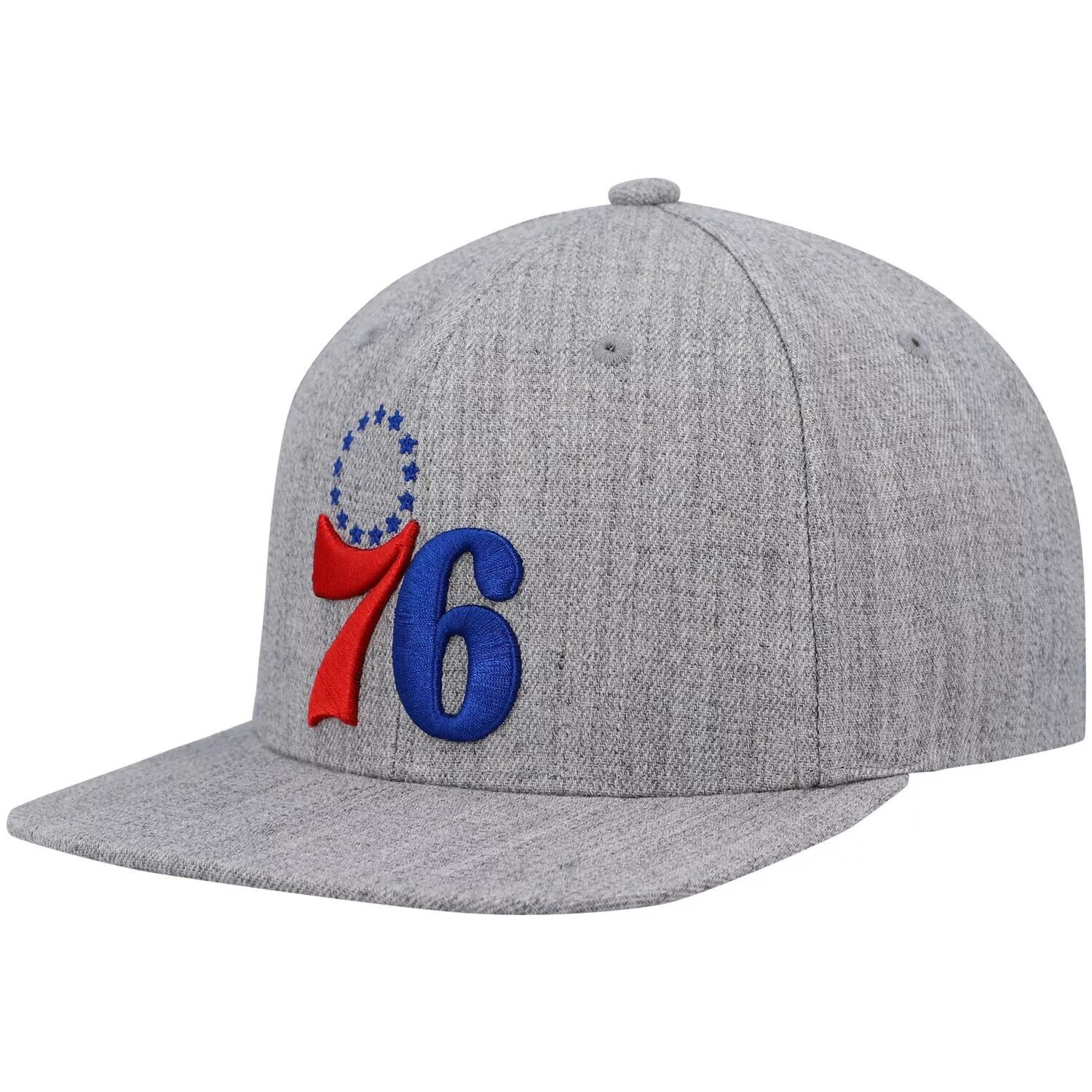 

Мужская кепка Mitchell & Ness Heathered Grey Philadelphia 76ers 2.0 Snapback