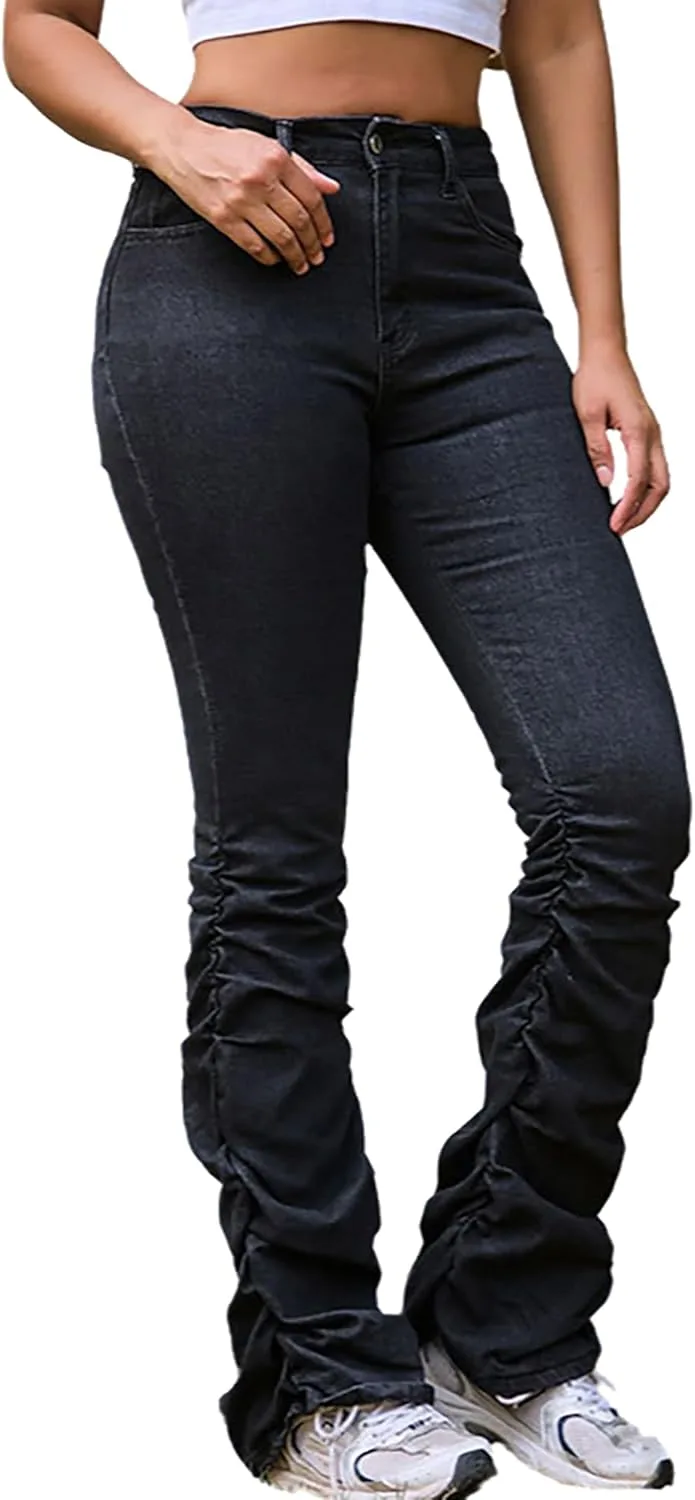 

Джинсы Stacked для женщин, высокие, эластичные, скинни TACSTRUN